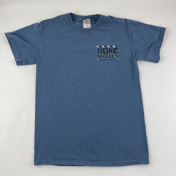 Gildan Heavy Cotton Tshirt Mens Small Blue Crew Neck Short Sleeve Graphic Beer - Picture 1 of 9